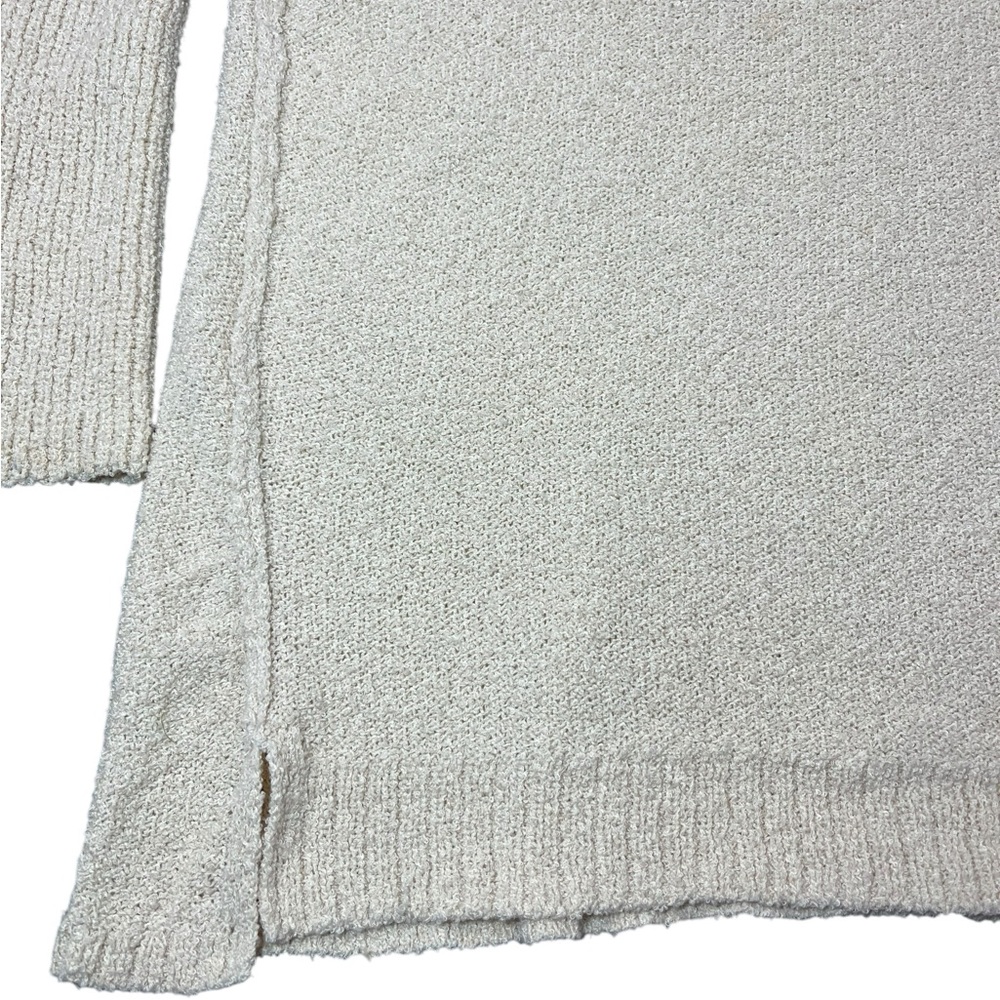 Caslon Boucle Knit Tunic Sweater Long Sleeves V-Neck Ivory Knit Pullover - Picture 10 of 16
